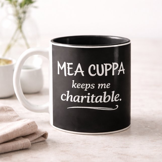 Mea Cuppa Keeps Me Charitable Catholic Humor Mug (Creator Uploaded)