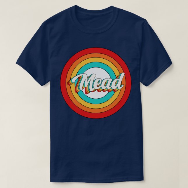 Mead Name Shirt Vintage Mead Circle (Design Front)
