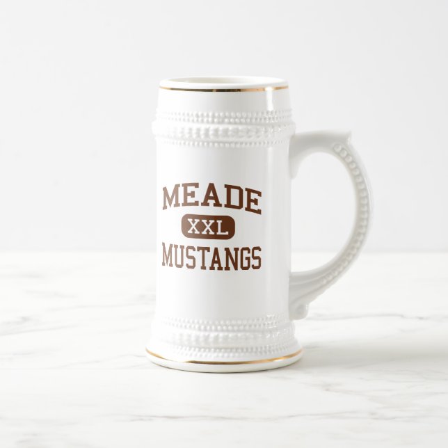 Meade - Mustangs - High - Fort Meade Maryland Beer Stein (Right)