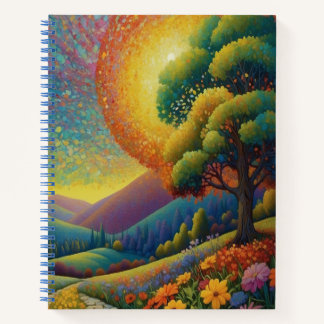 Meadow and Flowers Colorful Art Notebook