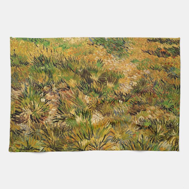 Meadow at Saint Paul Hospital by Vincent van Gogh Kitchen Towel (Horizontal)