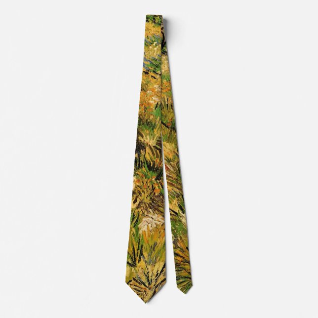 Meadow at Saint Paul Hospital by Vincent van Gogh Neck Tie (Front)