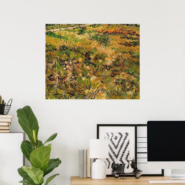 Meadow at Saint Paul Hospital by Vincent van Gogh Poster (Home Office)