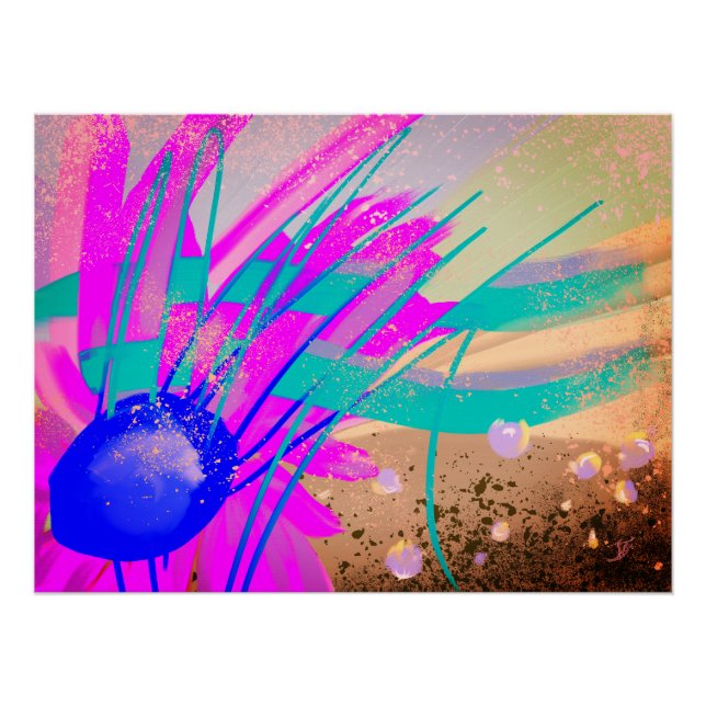 Meadow at sunset - Abstract Poster (Front)