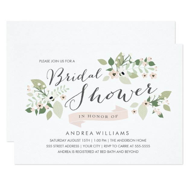 Meadow Blooms Bridal Shower Invite