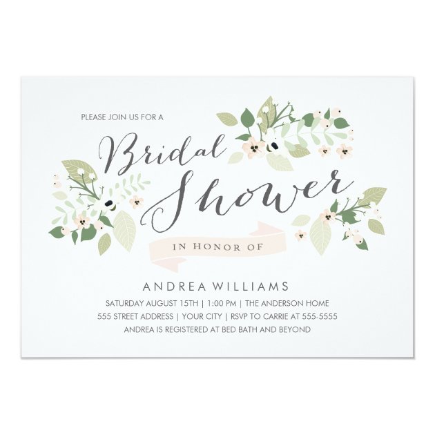Meadow Blooms Bridal Shower Invite