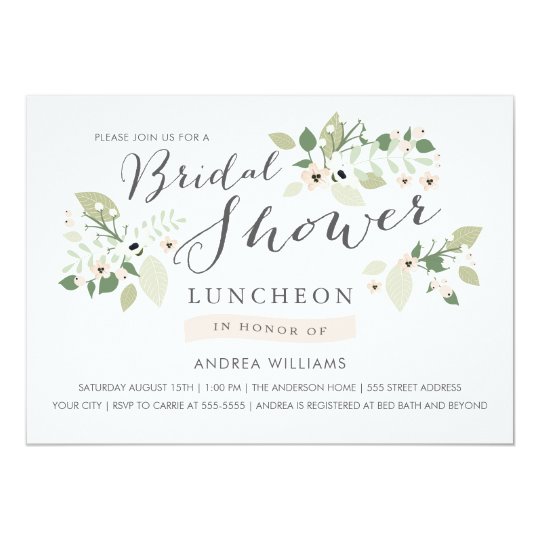 meadow blooms bridal shower luncheon invite zazzle com