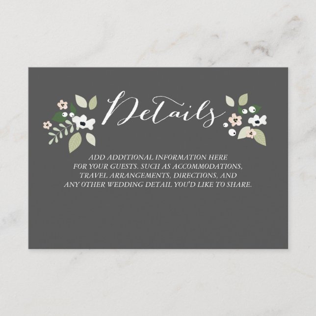 Meadow Blooms Details Card (Front)