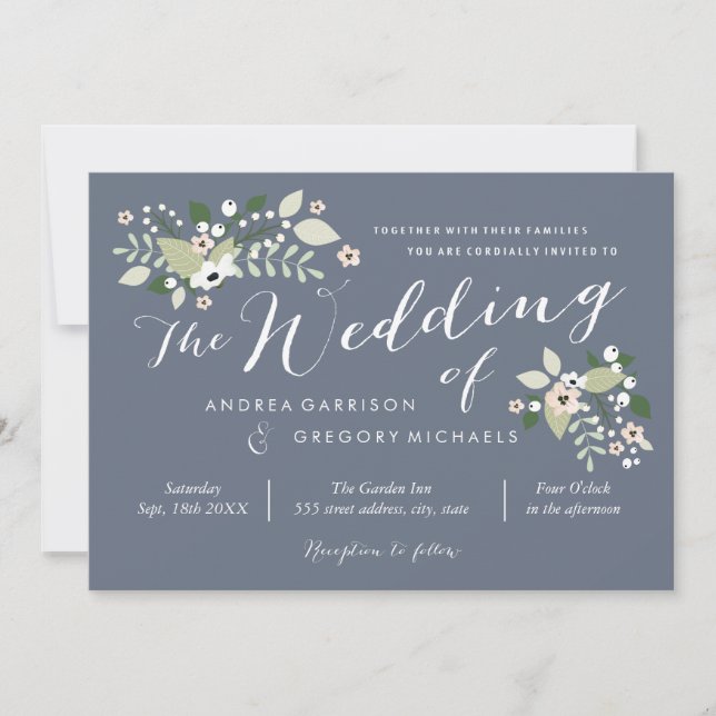 Meadow Blooms Wedding Invitation