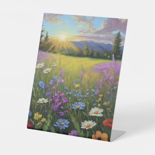  Meadow Blooms Where Tranquility Meets Style Pedestal Sign