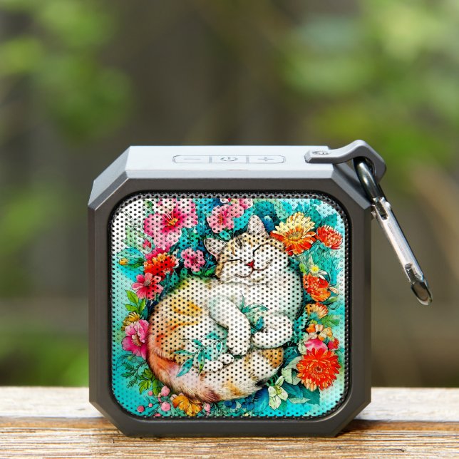 Meadow Blossom Cat Bliss Watercolor Bluetooth Speaker (Insitu(Outdoor))