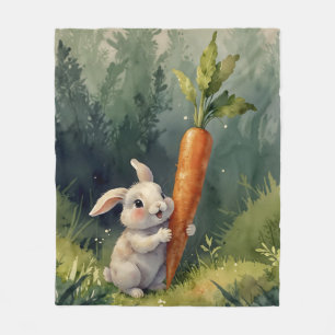 Meadow Bunny Dreams: Cozy Fleece Blanket