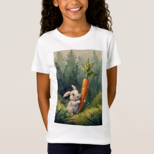 Meadow Bunny Dreams: Whimsical Kids T-Shirt 