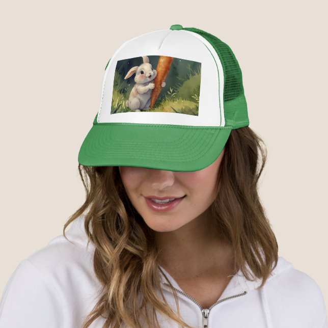  Meadow Bunny Dreams: Whimsical Trucker Hat  (In Situ)