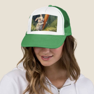  Meadow Bunny Dreams: Whimsical Trucker Hat 