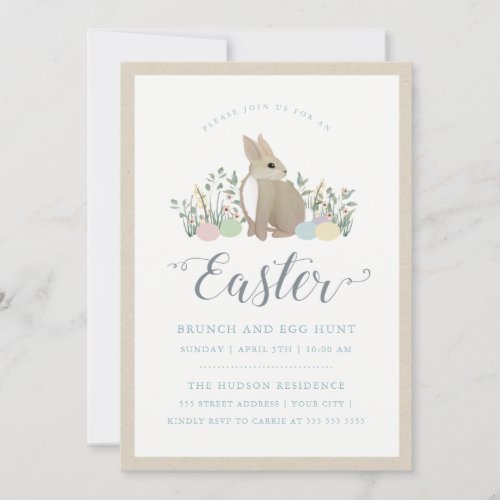 Meadow Bunny _  Easter Brunch Invitation