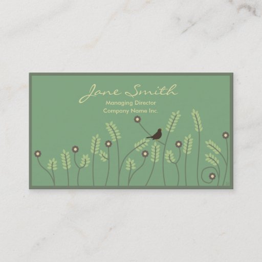Customizable Meadow, business card template