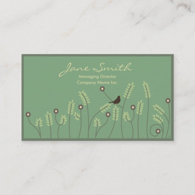 Meadow, business card template (Front)
