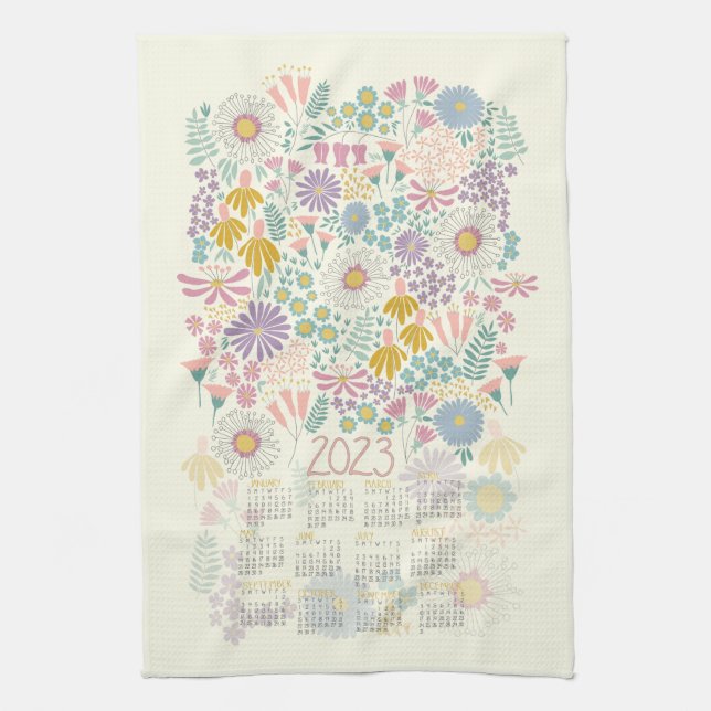 Meadow Calendar Kitchen Towel (Vertical)
