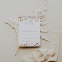 Meadow Colorful Wildflower Bucket List Cards