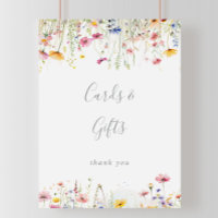 Meadow Colorful Wildflower Cards and Gifts Sign