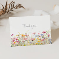 Meadow Colorful Wildflower Folded Wedding