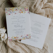 Meadow Colorful Wildflower Front & Back Wedding