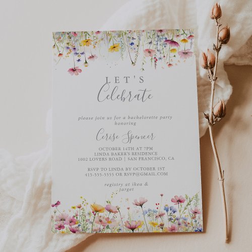 Meadow Colorful Wildflower Let's Celebrate Party