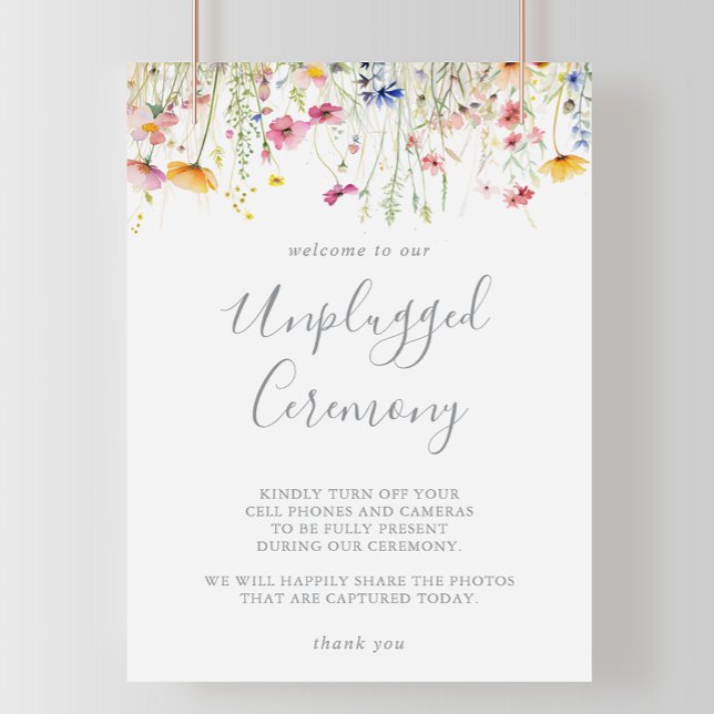  Meadow Colorful Wildflower Unplugged Ceremony  Poster (Creator Uploaded)
