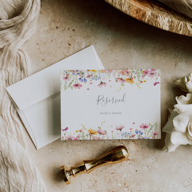 Meadow Colorful Wildflower Wedding Reserved Sign (Creator Uploaded)