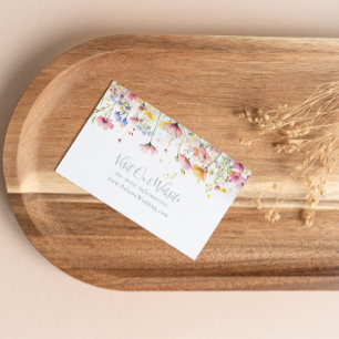 Meadow Colorful Wildflower Wedding Website Enclosure Card