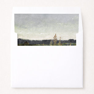 Meadow. Fine art, vintage oil on canvas  Envelope Liner