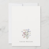 Meadow Floral Wreath Bridal Shower Photo Invite (Back)