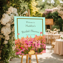 Meadow Florals Bridal Shower or Event Welcome Sign