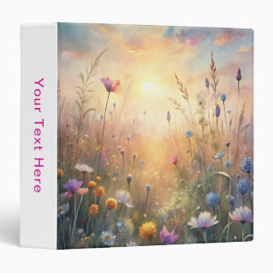 Meadow Flowers 3 Ring Binder