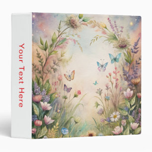Meadow Flowers and Butterflies 3 Ring Binder