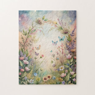 Meadow Flowers and Butterflies Jigsaw Puzzle