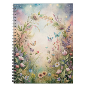 Meadow Flowers and Butterflies Notebook