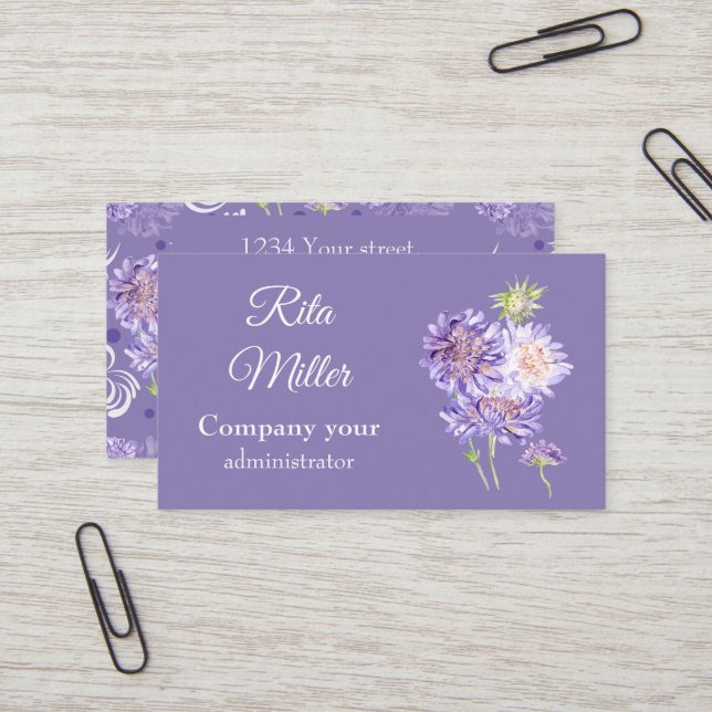 meadow flowers business card (Front/Back In Situ)