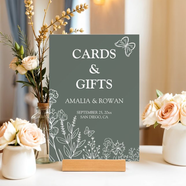 Meadow Flowers Cards & Gifts Wedding Card  Holder (Creator Uploaded)