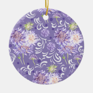 meadow flowers ceramic ornament
