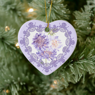 meadow flowers ceramic ornament