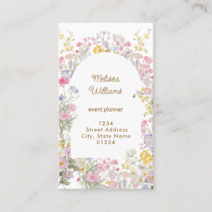 meadow flowers frame business card