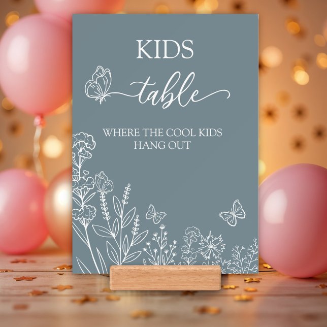 Meadow Flowers Kids Table Card with Holder (Creator Uploaded)