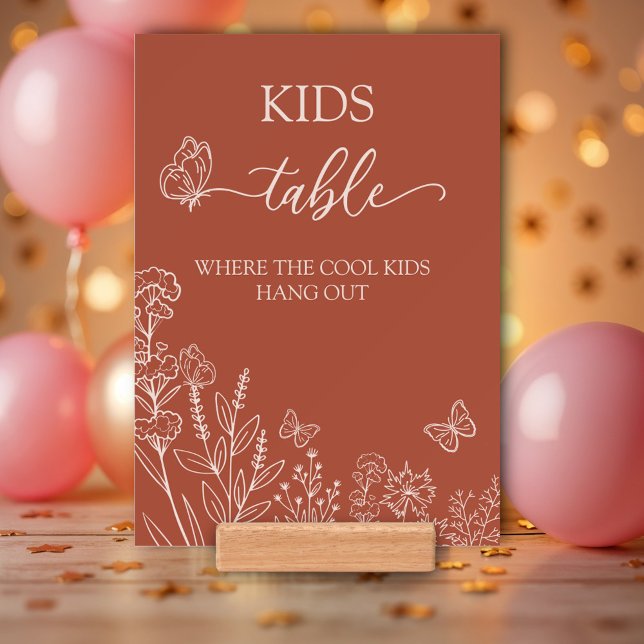 Meadow Flowers Kids Table Card with Holder (Creator Uploaded)