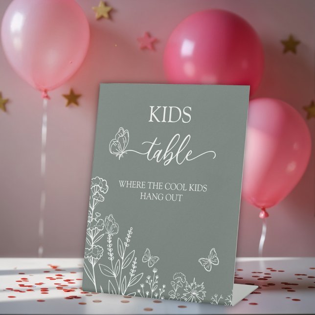 Meadow Flowers Kids Table Pedestal Sign (Creator Uploaded)