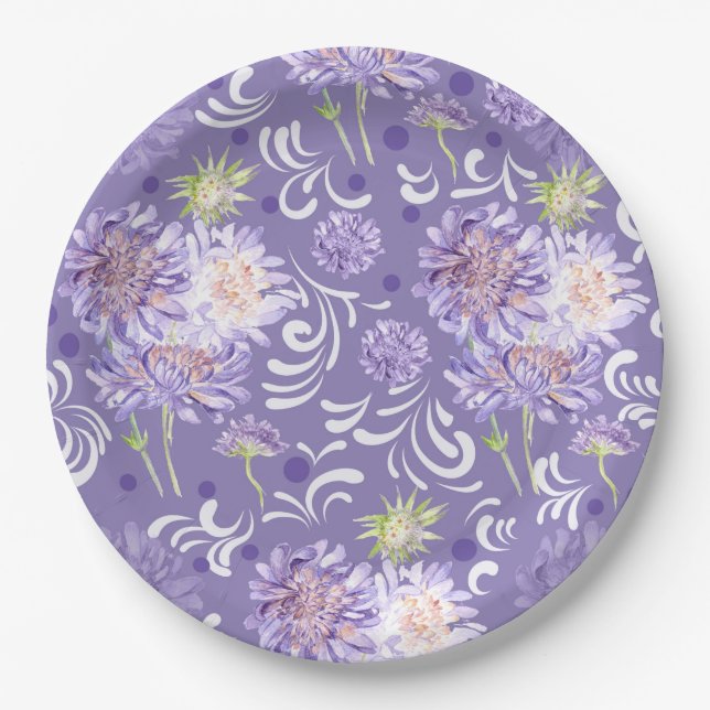 meadow flowers paper plates (Front)