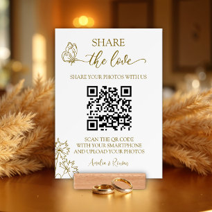 Meadow Flowers Share the Love card wedding sign Holder