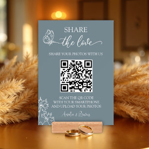 Meadow Flowers Share  the Love card wedding sign Holder