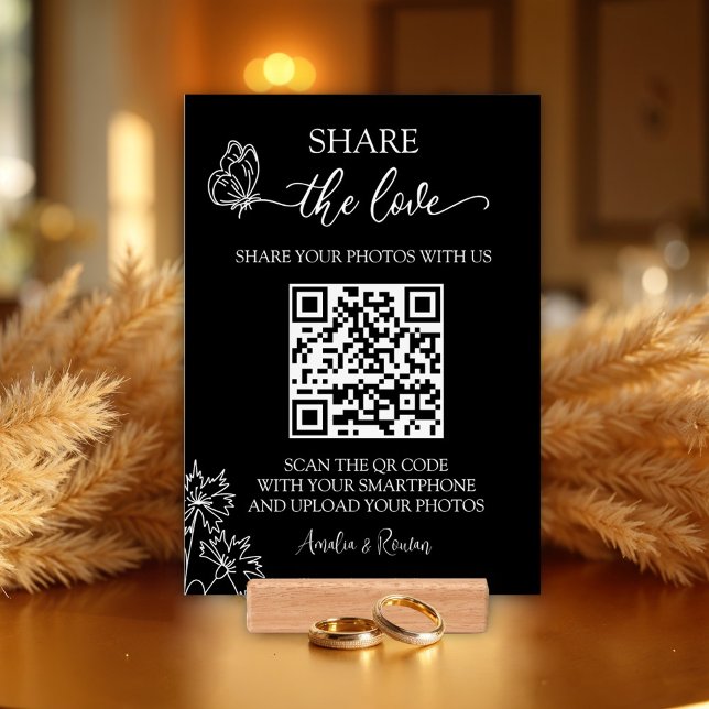 Meadow Flowers Share  the Love card wedding sign Holder (Creator Uploaded)